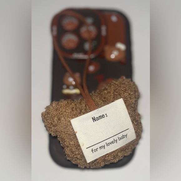 Iphonene 15 pro soft phone case bear & sweets charm with fluffy lanyard NWT - Picture 2 of 9